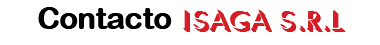 Contacto ISAGA S.R.L